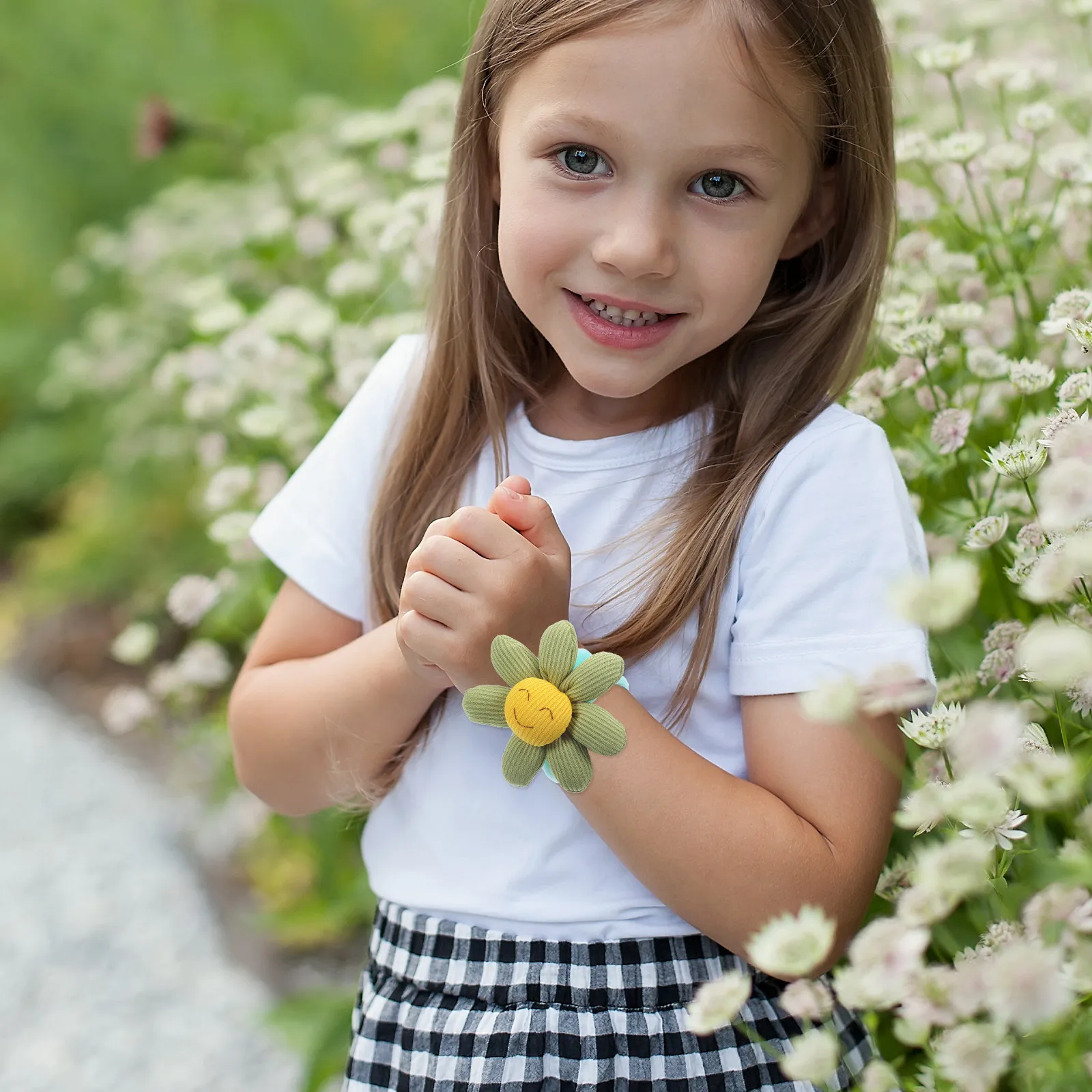 

2Pcs Sunflower Slap Bracelet Cartoon Kids Soft Snap Wristband Party Supplies Birthday Gift Wristband Slap Bracelets for Kids