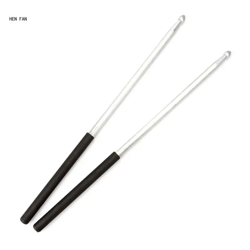 1 Pairs 5A Aluminum Alloy Drumsticks Simple Metal Drum Sticks Percussion Accessories Drummer Gifts for Kids Adults M89D