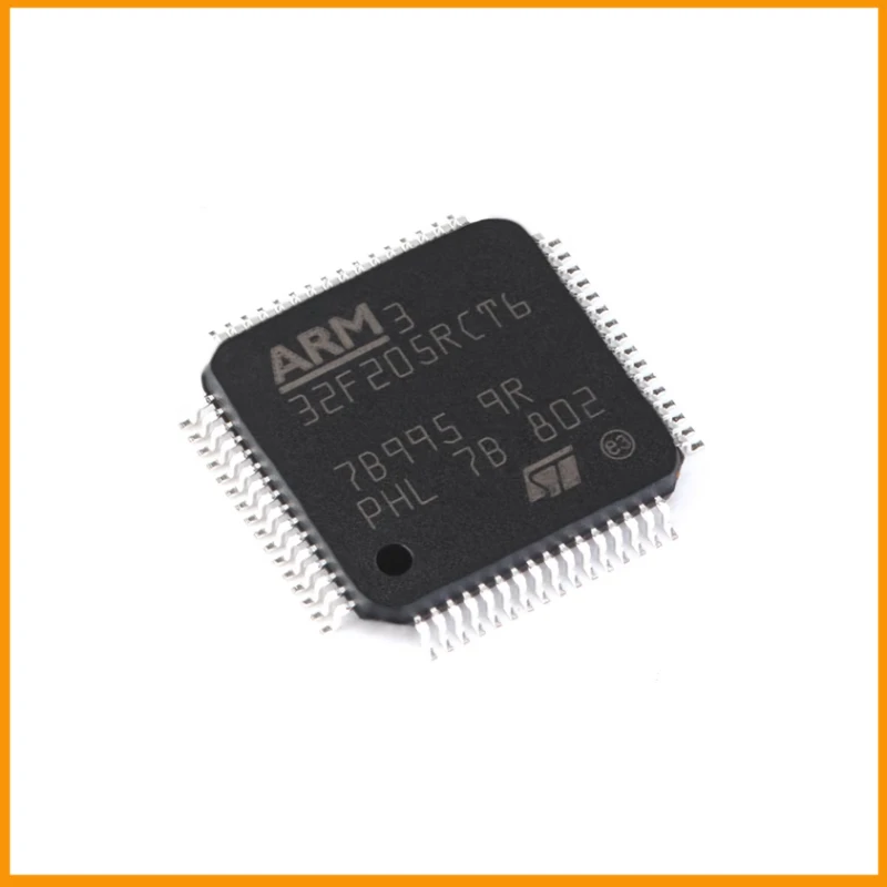 5Pcs/Lot   New Original  STM32F205RCT6 STM32F205  Microcontroller IC 32-Bit Single-Core 120MHz 256KB (256K x 8) FLASH 64-LQFP