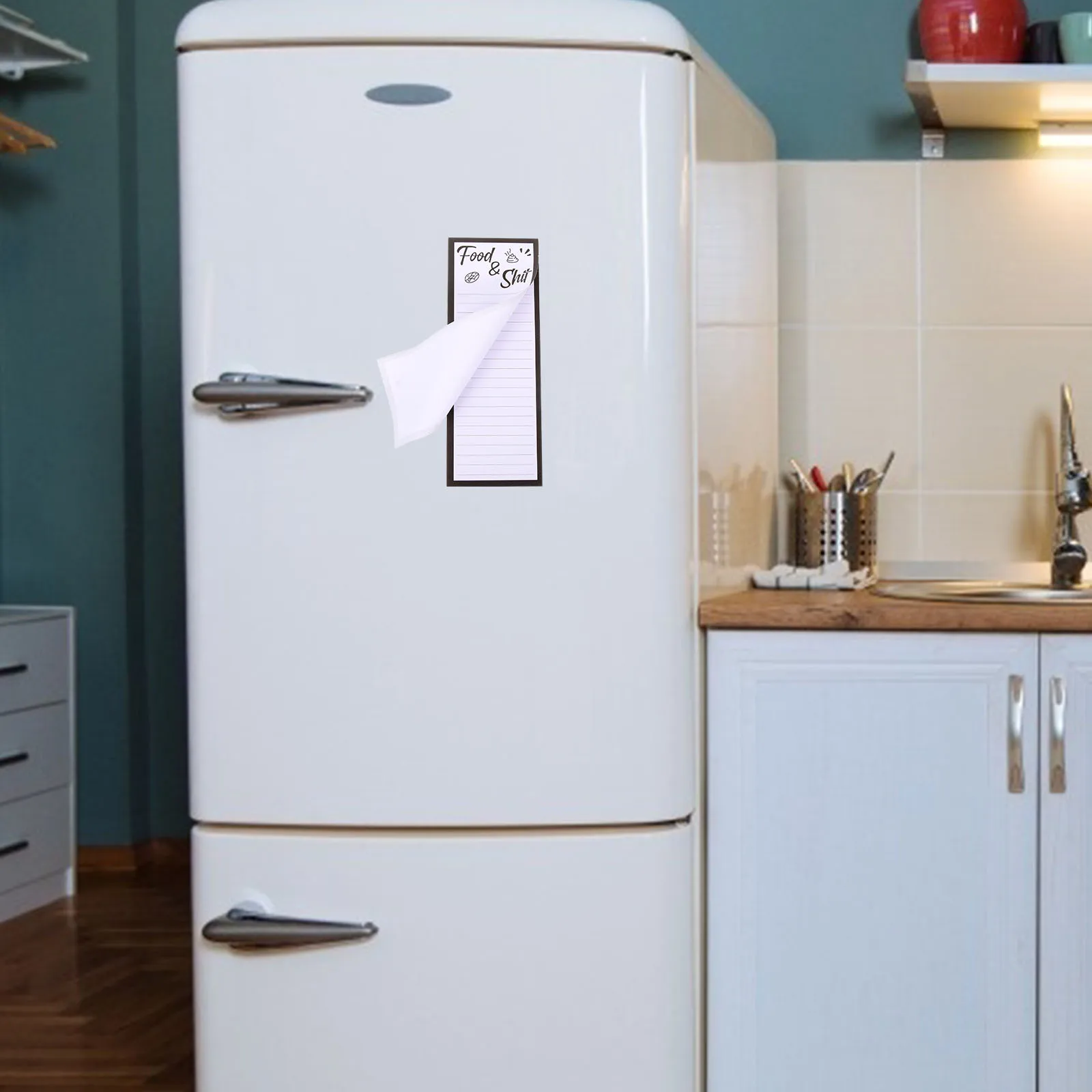 Note Pad magnética para geladeira, To Do List Notepad, Frigorífico Notepad, Lista de mercearia, 2pcs