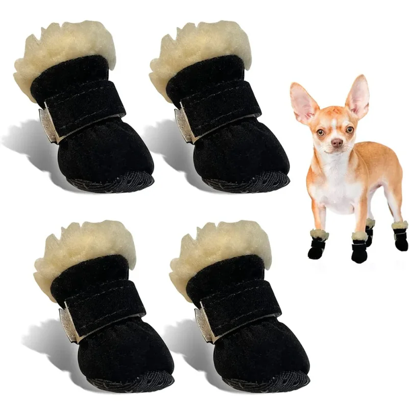 Dog Booties Paw Protector - Sepatu Bot Salju Anjing Kecil Hangat