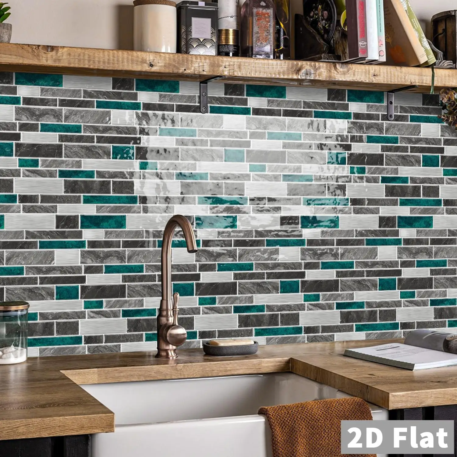 

1/12 self-adhesive stone pattern style wall sticker, suitable for decorating living room, bedroom, kitchen, bathroom walls