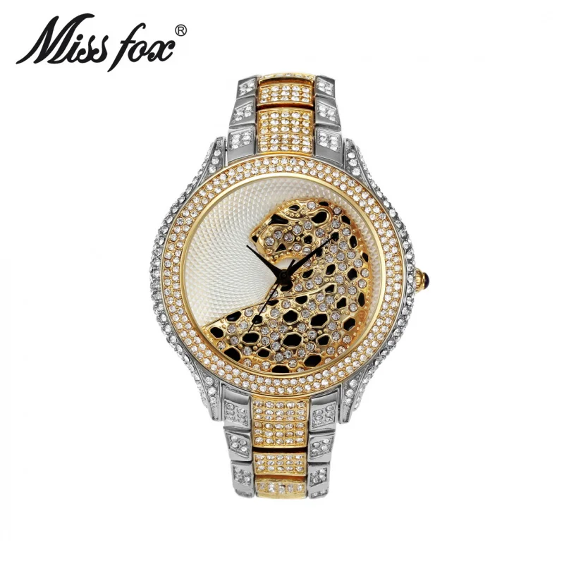 

Official brand of free shippingRound Personality Leopard Fashion and Fully-Jewelled QuartzExquisite women's watch