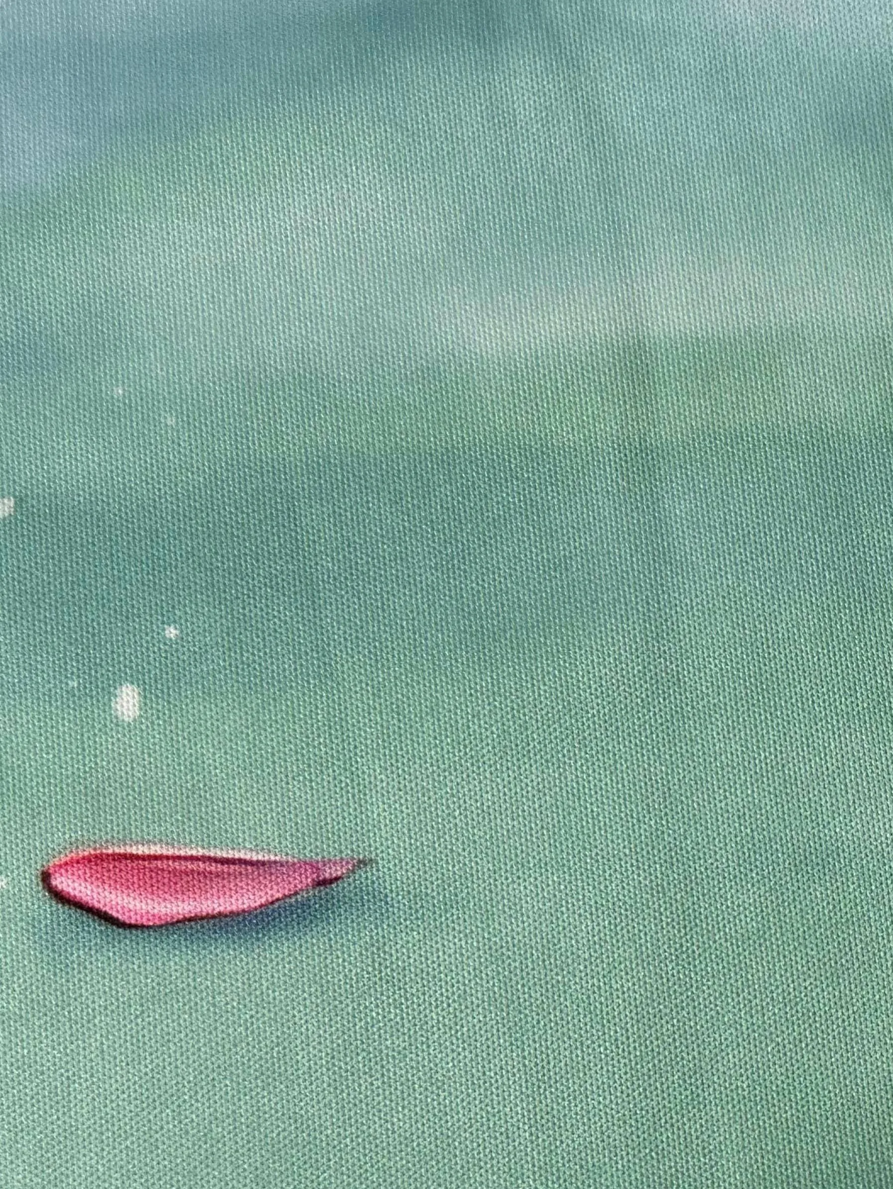 Frühling und Sommer Neues europäisches und N Damenkleid mit Digitaldruck, V-Ausschnitt und kurzen Ärmeln – Detail 8