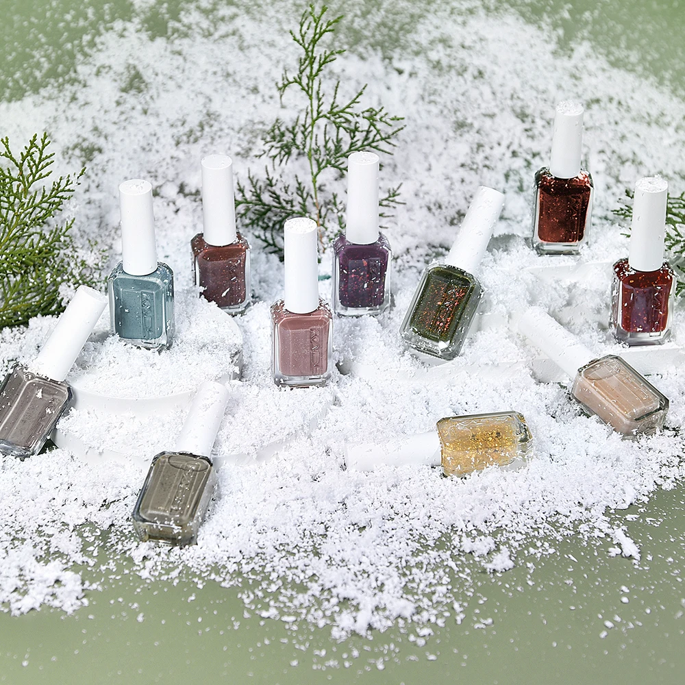 Kads 11Ml Nagellak Flakies & Reflecterende Glitters Bling Effect Manicure Nail Art Lak Lak 24K Goud Folie Top Jas Winter