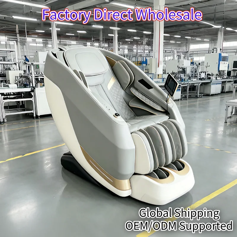 

Factory Wholesale 4D Zero Gravity Massage Chair with SL Rail Full Body Shiatsu Massage Chair for Hotel Gym Massage Parlor