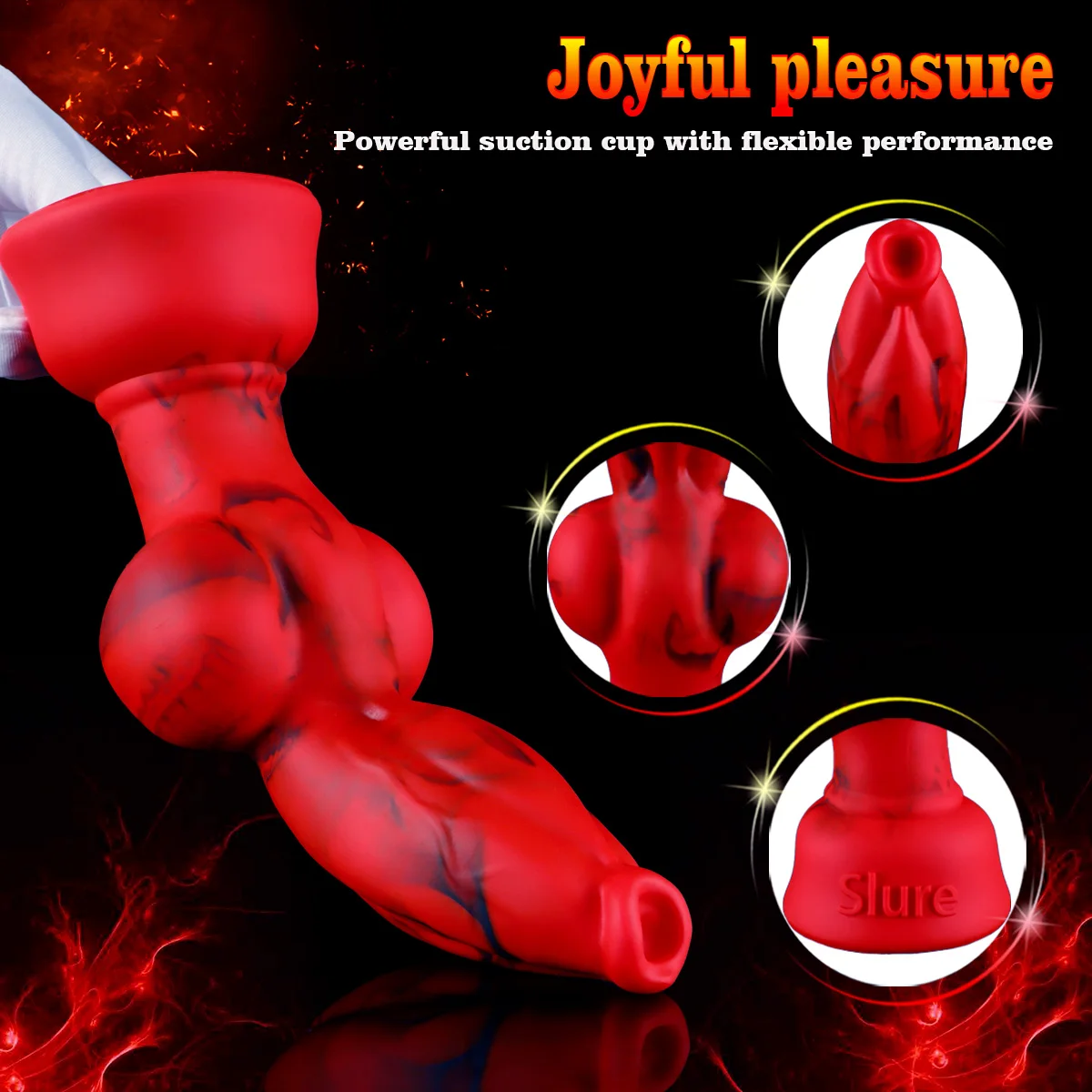 Big Realistic Dog Knot Anal Plug Large Long Silicone Suction Cup Anal Butt Plugs For Women Men Gay Large Animal Penis Anal Dildo view 6