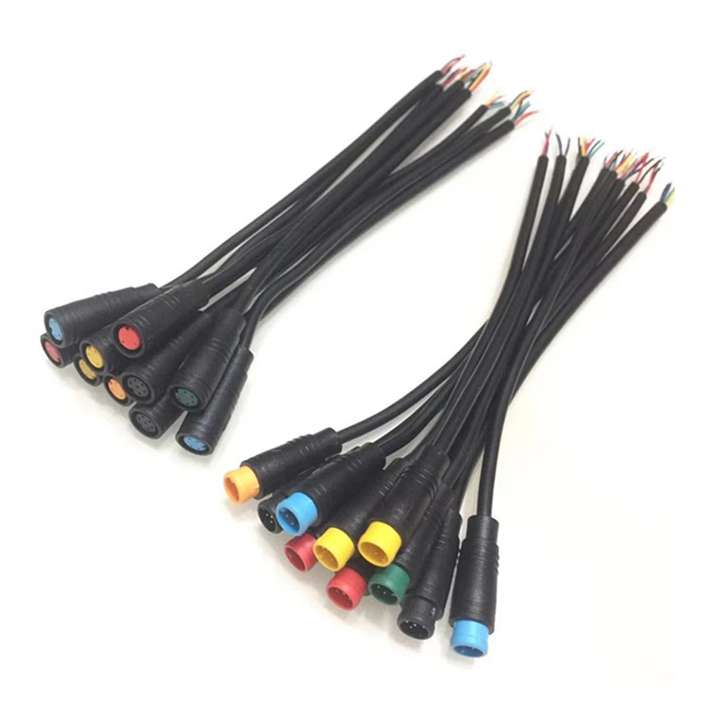 

5Pair M8 6 Pin DC Waterproof Male Female Connectors 15cm Cable for Electric Scooter and Bike Electrical Wire Connection