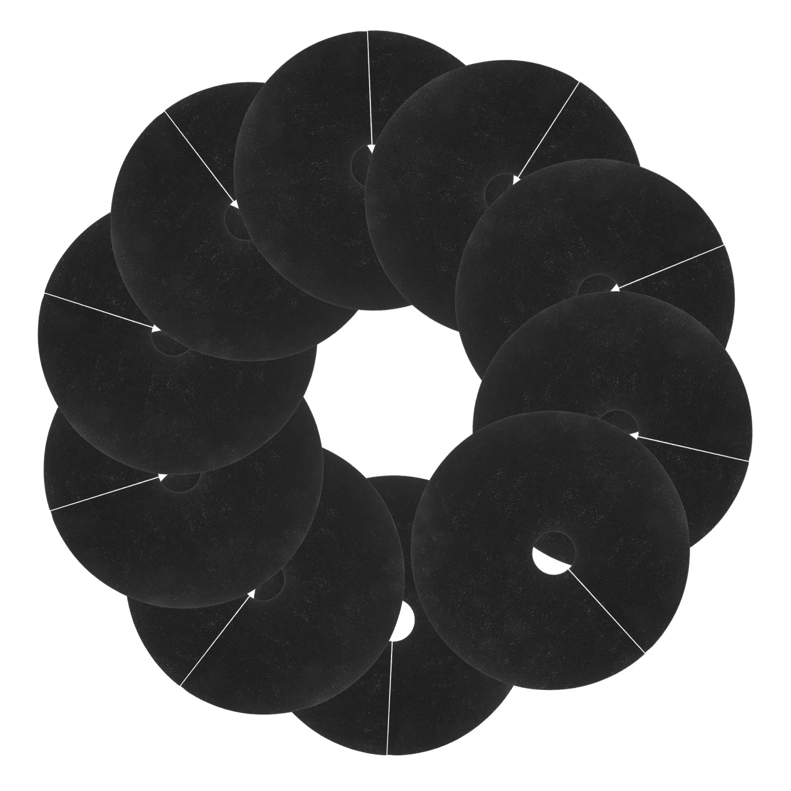 10Pcs Eco Weed Control Fabric Breathable Non Woven Landscape Fabric for Garden Orchard Tree Base Cover Root Protection Mat