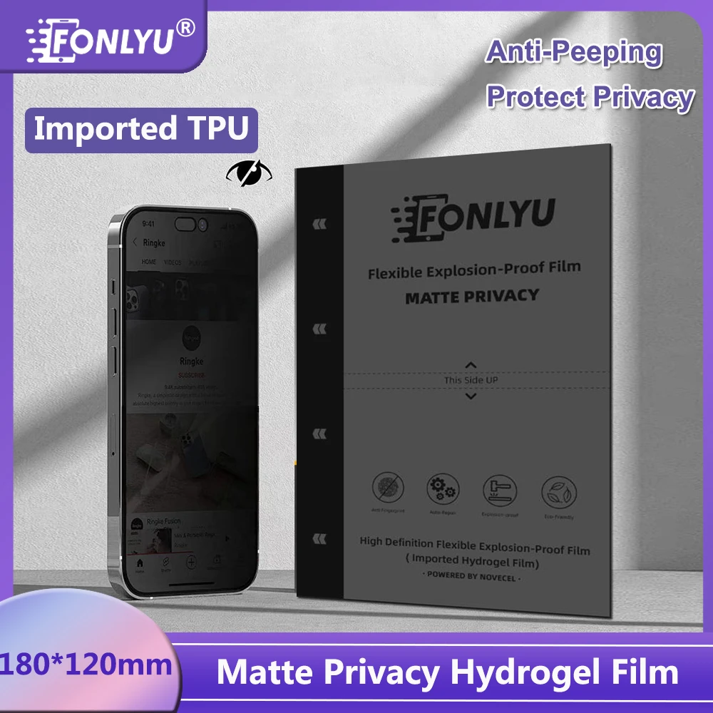 

50 шт. HD матовая защитная гибкая гидрогелевая пленка для конфиденциальности, защитная пленка из ТПУ для экрана мобильного телефона для режущего станка