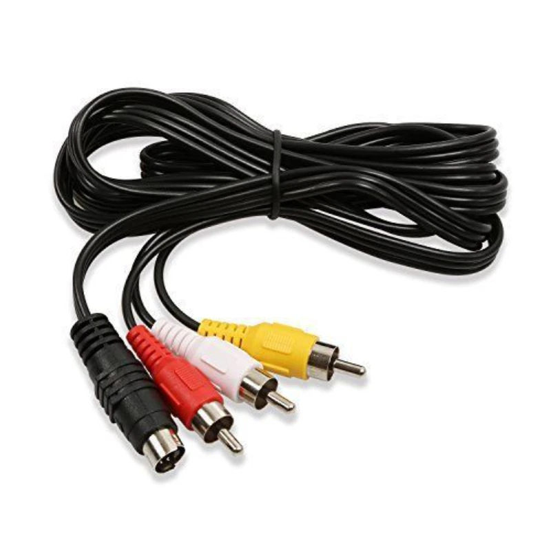 Supply Video S- MD4P 3 RCA Male To 4 Pin S-video   Adapter Cable Cord 3rca NEW  Red Yellow White