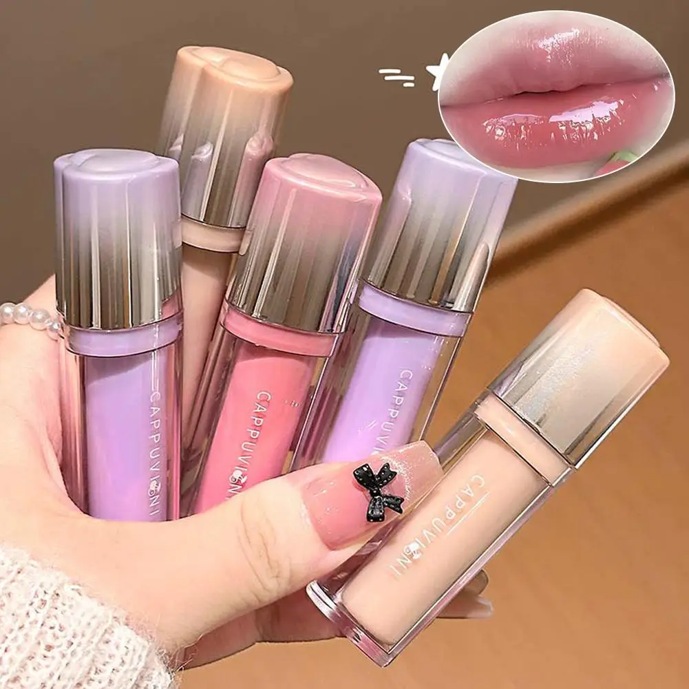 Spiegel Glanz Lippenstift Stift Herz Form Lip Plumper Guava Glanz Balsam Glasur Kristall Tönung Lip Make-Up Rosa Typ Drücken Lip X6A5