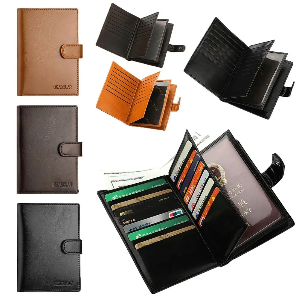 

Letter PU Leather PU Card Case Travel Accessories Passport Protective Cover Men Purse Wallets Passport Holder Women Mony Bag