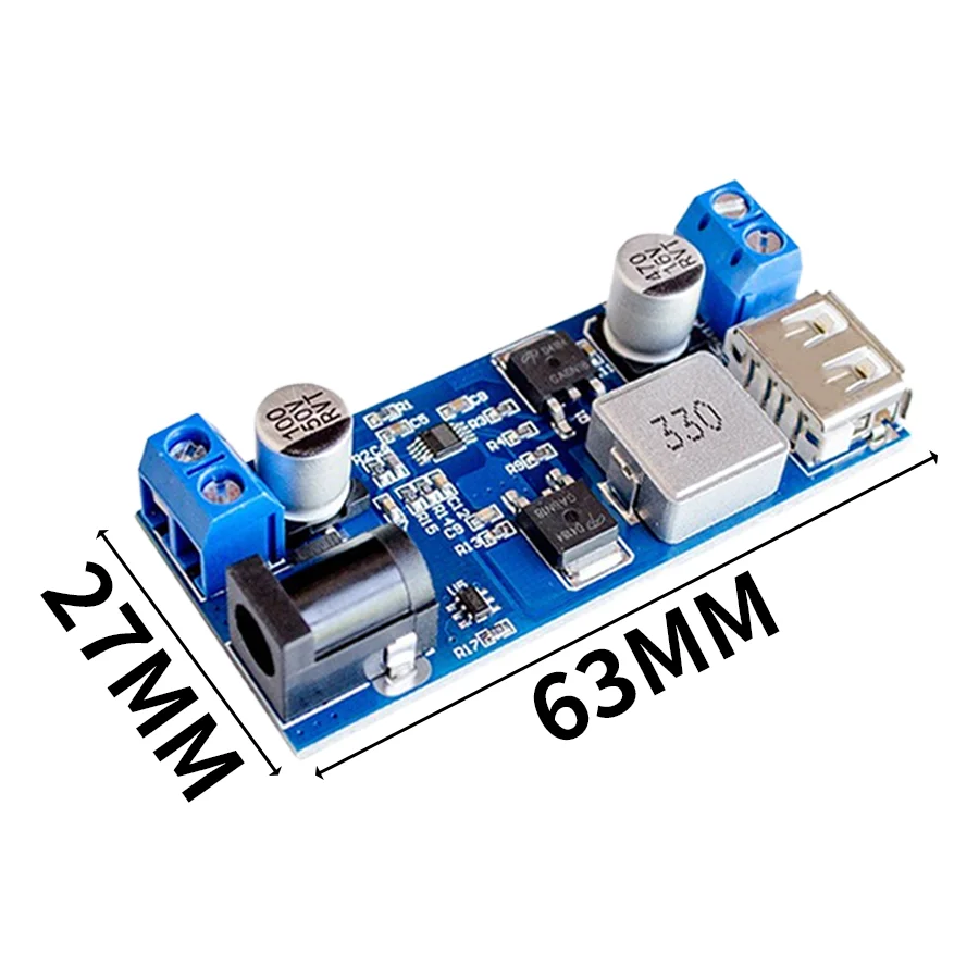 DC-DC 24V/12V To 5V 5A Step Down Power Supply Buck Converter Replace LM2596S Adjustable USB Step-down Charging Module For Phone