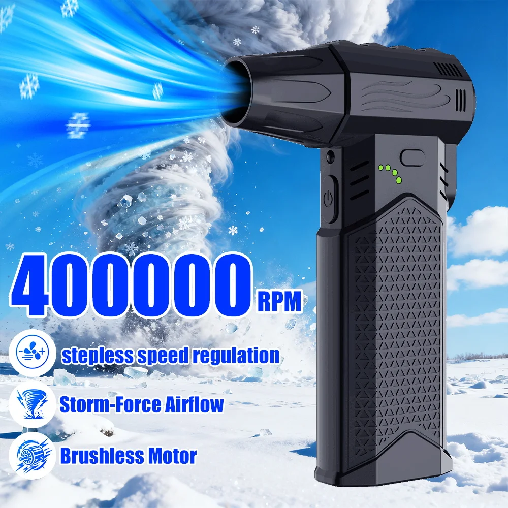 

400,000RPM Blowing Sunction Motorcycle Care Turbo Blower Fan Portable Vacuum Cleaner Car Air Duster Multi Tool Cordless Air Pump