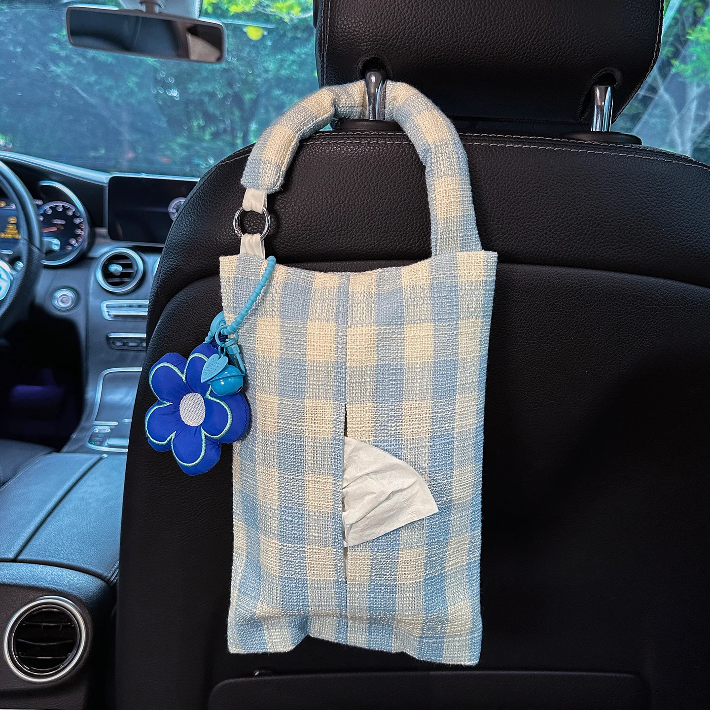 العالمي سيارة كيس النفايات المقعد الخلفي مسند الرأس القمامة القمامة سلة المهملات لطيف فتاة سيارة الأنسجة صندوق مظلة تخزين دلو #5