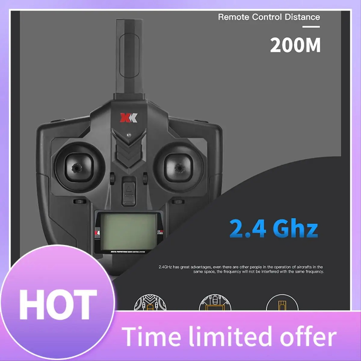 

ABFN-XK A180 F22 Raptor 2.4G 3CH 320Mm Wingspan 3D/6G Mode Switchable 3-Axis/6-Axis Gyro Aerobatics EPP RC Airplane RTF