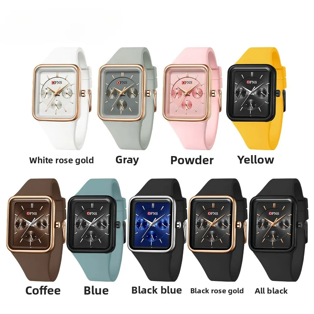 Men's and Women's Quartz Watch Multifunctional Three-eye Six-pin Sports Waterproof Quartz Watch