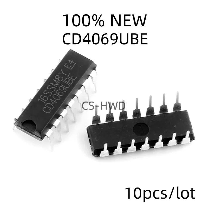 10PCS CD4069UBE DIP-14 CD4069U CD4069BE CD4069 4069 DIP14 New and Original IC Chipset