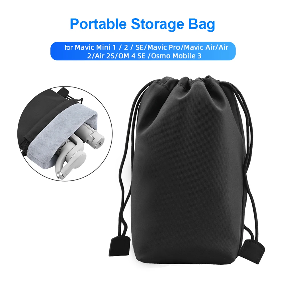 Portable Velvet Storage Bag Handheld Gimbal Drone Accessories for DJI OM 5/OM 4 SE /Osmo Mobile 3 Protective Pouch