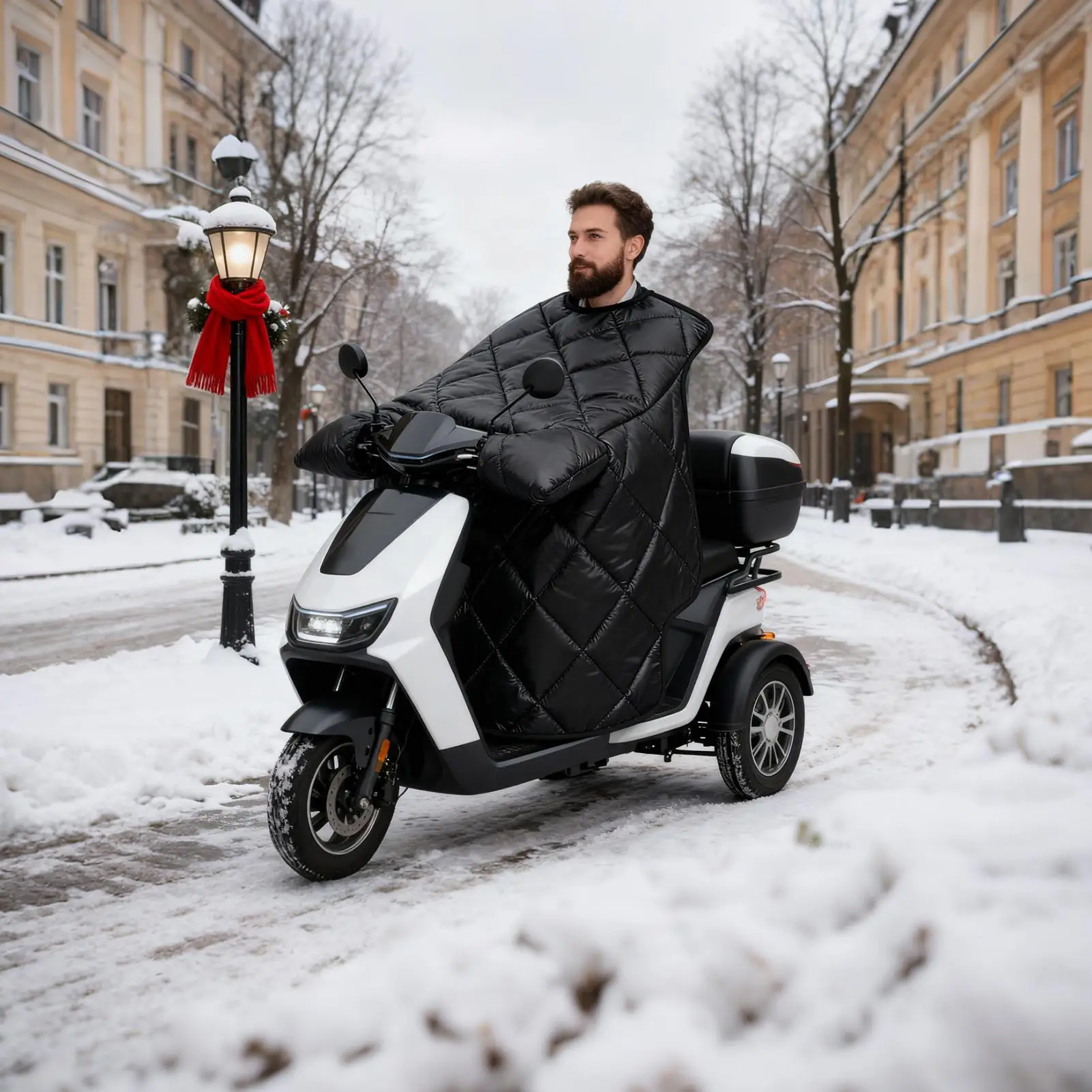 Windshield For Electric Bike PU Leather Comfortable Guard Electric Bike Winter Warm Cover For Men Women Cold Weather Rainy Days