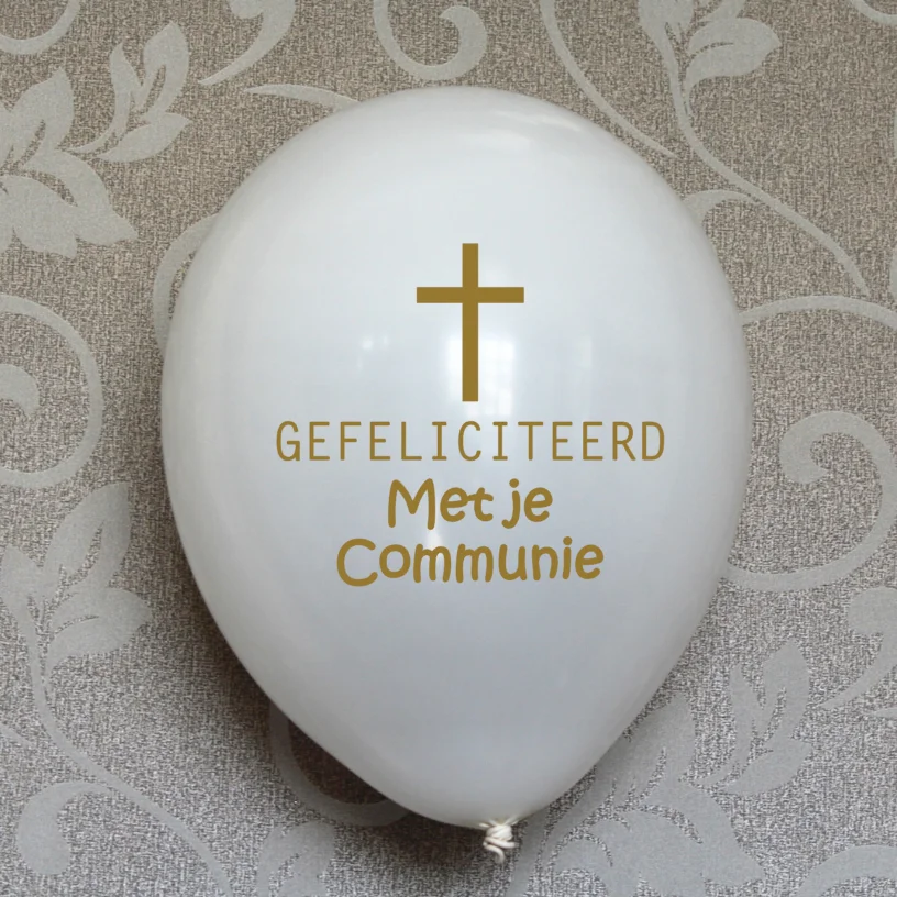 Dutch 1st Holy Communion Balloons  for Boys And Girls Catholic First Communion Cross Balloons view 3
