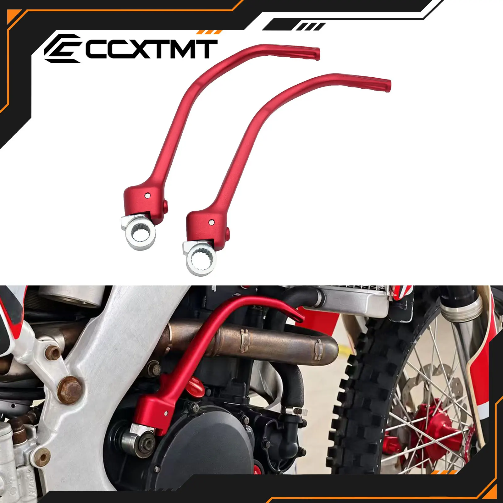 Motorrad CNC-Geschmiedeter Kickstart-Hebel für Honda CRF250R CRF450R 2012 2013 2014 2015 2016 2017 Dirt Bike Universalteile
