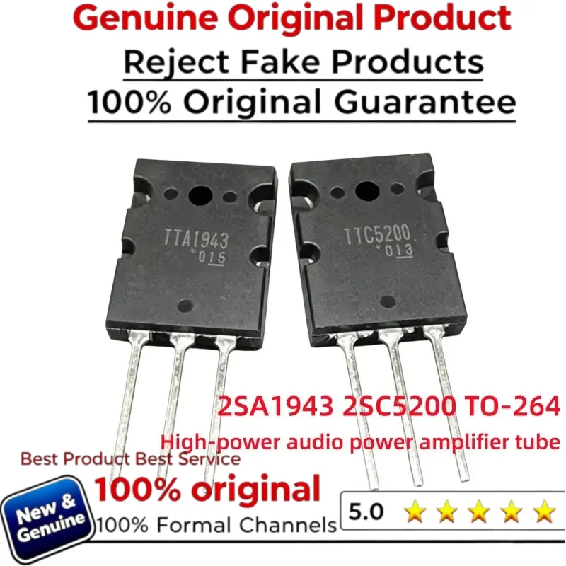 5-10Pairs New Original TTA1943 A1943+TTC5200 C5200 TO-264 Audio Amplifier Transistor In Stock Electronic Components Good Quality