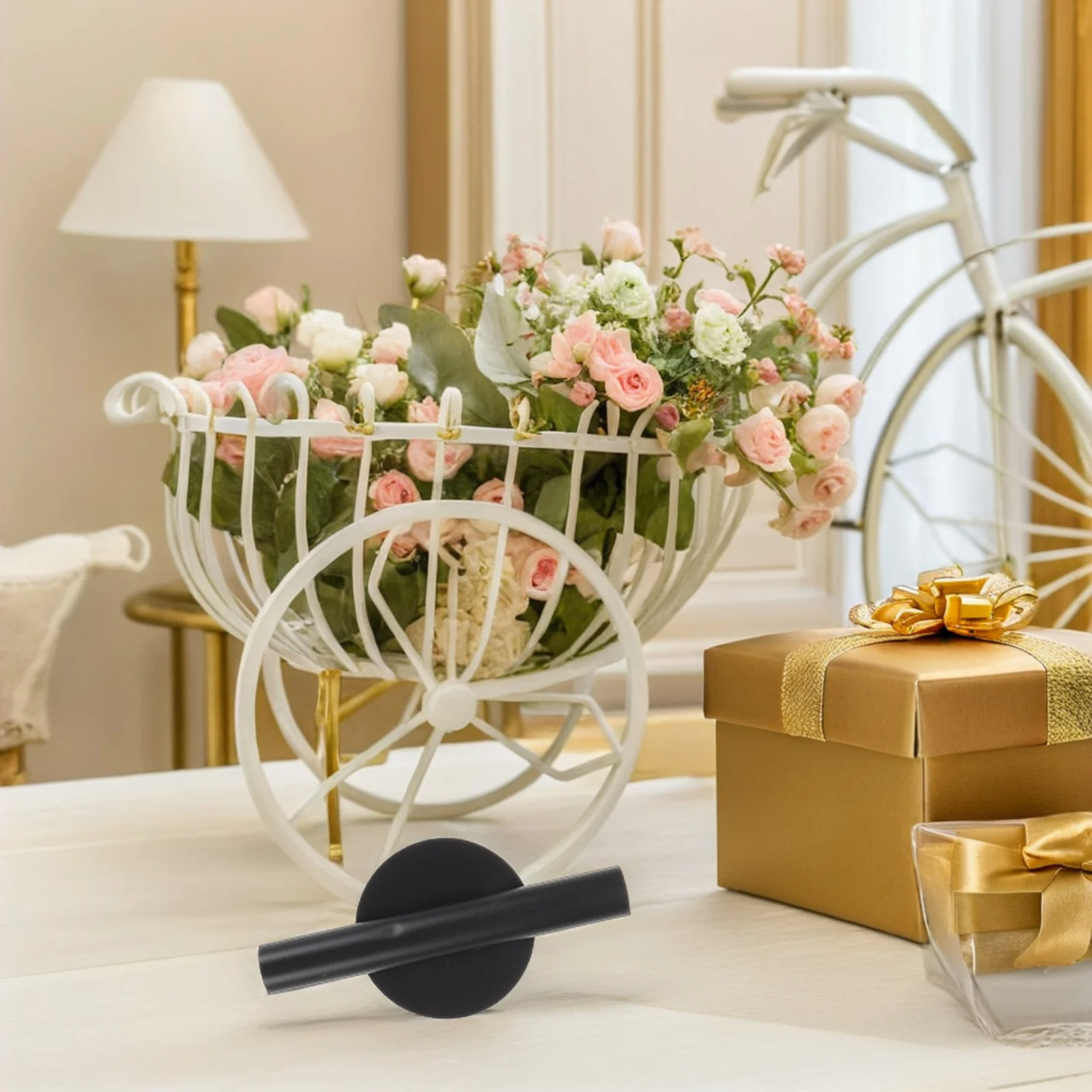 

Wall Flower Arrangement Adhesive Hanging Vase Wall-mounted Metal Plant Holder Dried Stainless Steel Top Open Decorative Faux