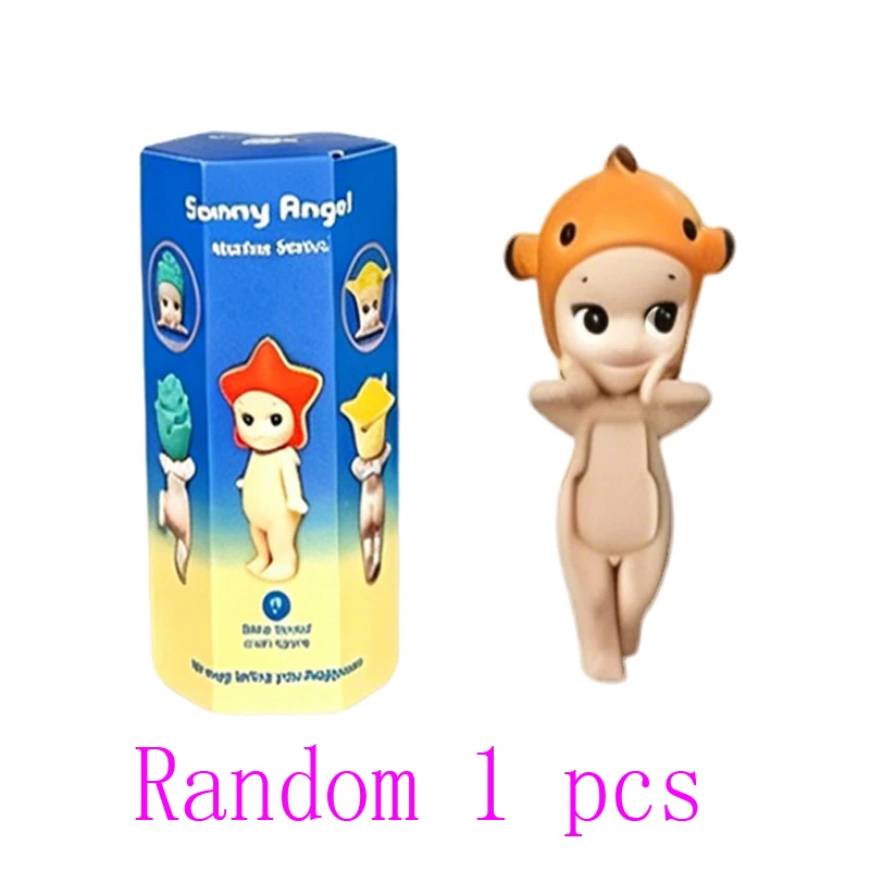 2026 New Cute Angel Mini Figure Blind Box Anime Figures Marine Animal Series Ornaments Fans Anime Christmas Birthday Gift Toy image 3
