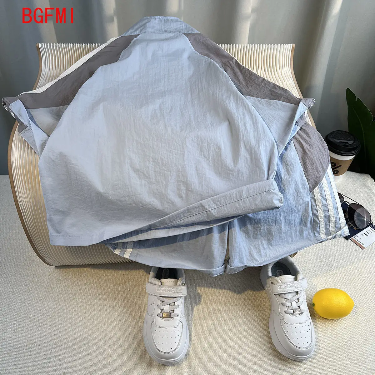 Korean Summer Children's Clothes Teen Boy Pullover Shirt+ Shorts 2Pcs Set Kids Short Sleeve Suit Girl Outfit Siblings Clothes