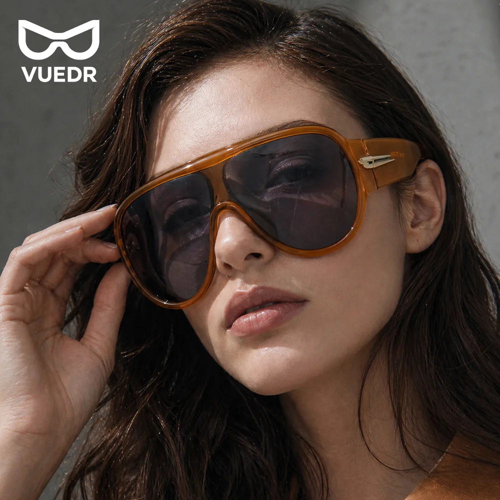 Y2K Oversized Sunglasses Women One Piece Aesthetic Hot Girl Men Riding UV400 Sun Protection Shades 2026 Trendy Streetwear Big