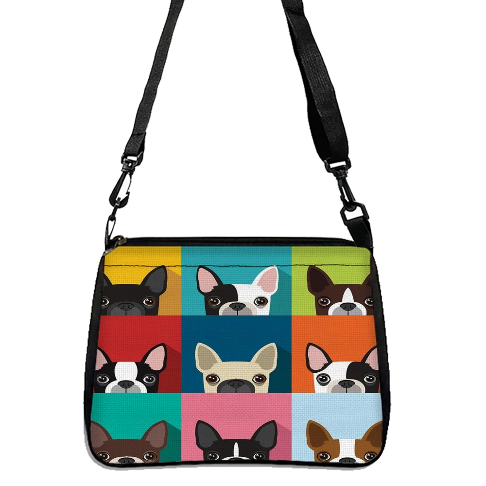 Colorful Cute Puppy Fox Print Crossbody Bag, Fashionable Shoulder Bag Double-sided Printed Shoulder Bag 5.21