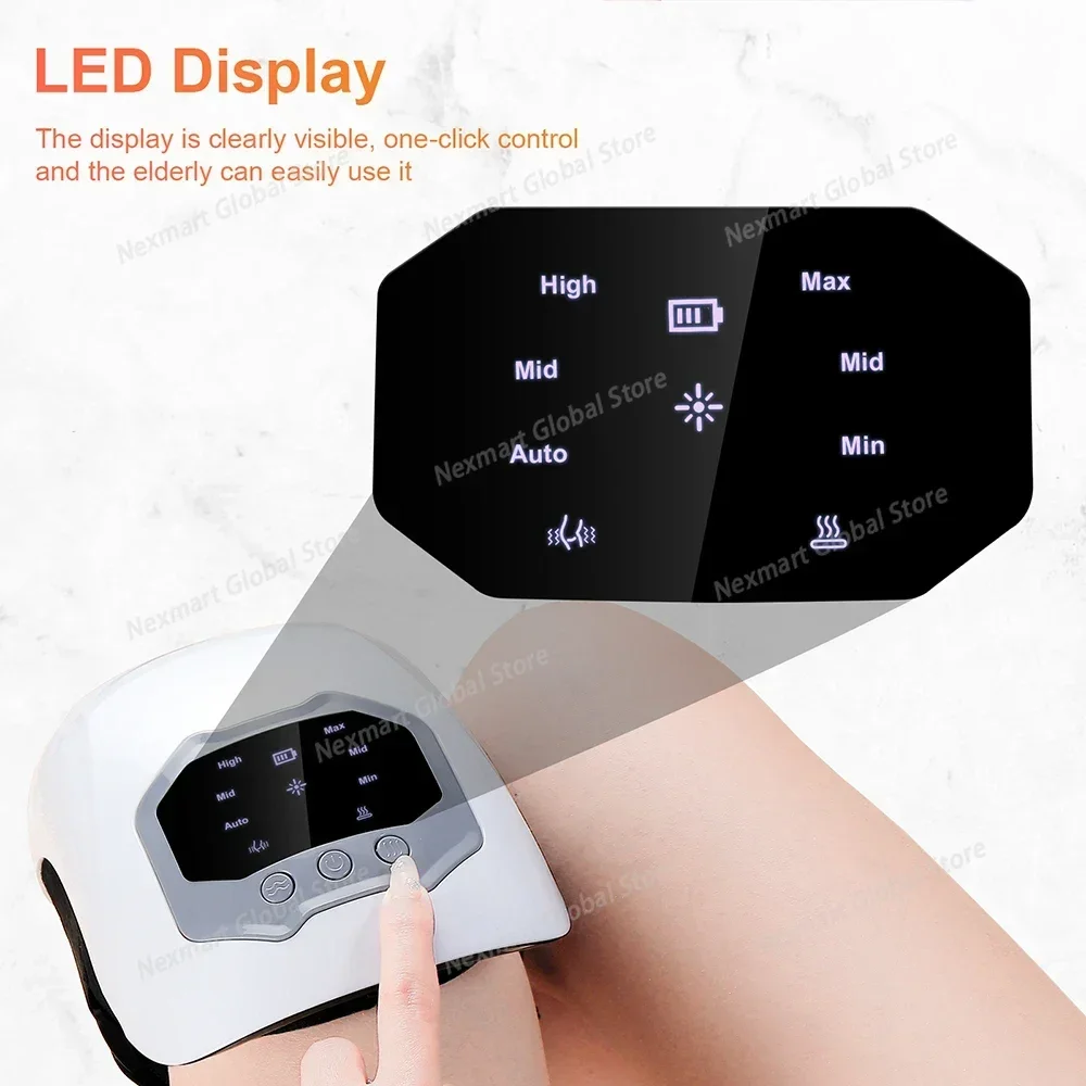 Wireless Smart Knee Massager Vibration Air Pressure Kneading Knee Massage Device Electric Elbow Shoulder Knee Massager