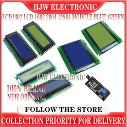 Модуль ЖК-дисплея LCD1602 LCD 1602 2004 12864 Синий Зеленый экран 16x2 20X4 символьный модуль ЖК-дисплея HD44780 контроллер синий черный