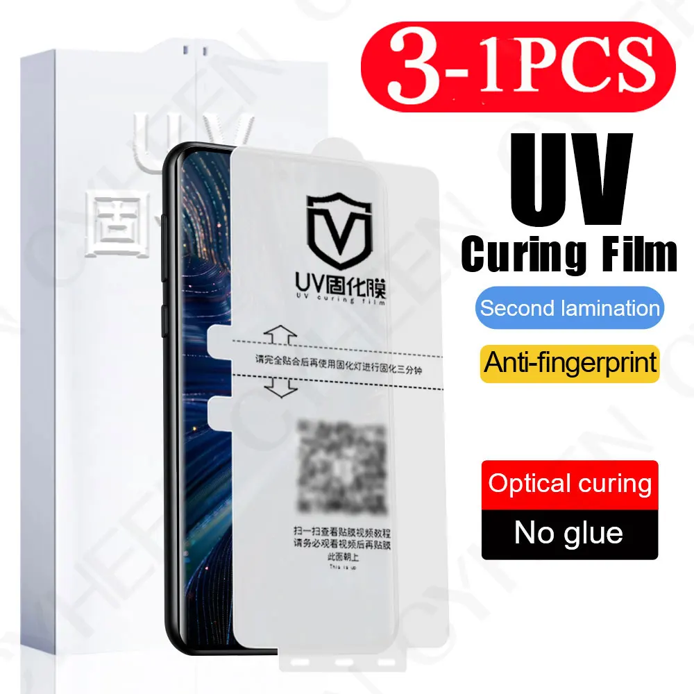 3/2/1 Pcs UV Light Curing Protective Film for Huawei Mate 70 60 50 Not Glass Nova 13 12 Pro Phone Screen Protector Pura 70 Ultra