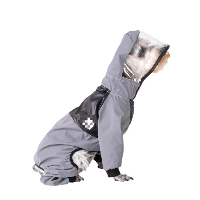 

[Ночное отражение] Плащ для собак Маленькая собака Тедди Четырехногие водонепроницаемые пончо Шнауцер померанского шпица Дождливая одежда