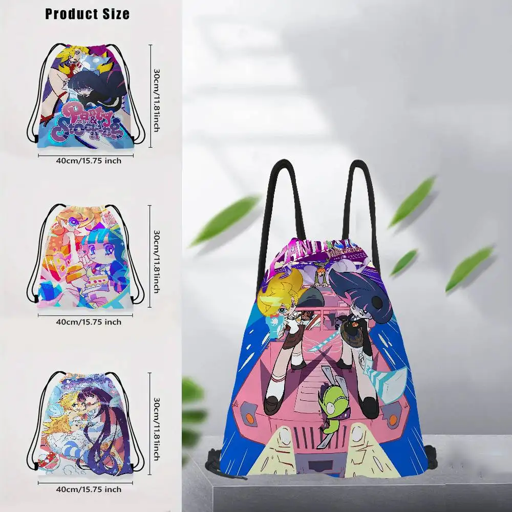 Panty And Stocking With Garterbelt Personalized Drawstring Backpack Sports Gym Bag Men Shopping Sackpack Drawstring Backpack