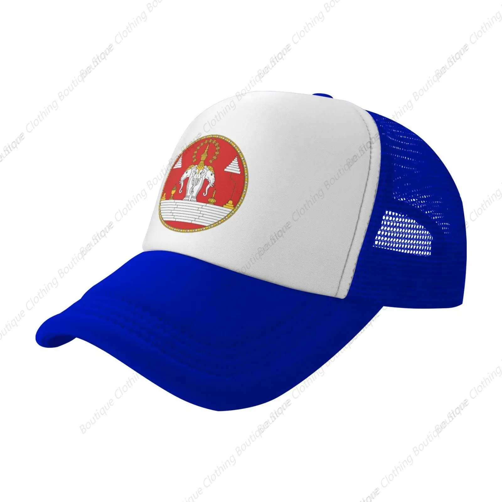 Laos Three Headed Elephant Stay Stylish and Protected with Our Premium Trucker Hats - Perfect for Any Adventure