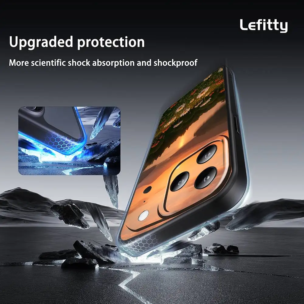 Sunset scenery phone case for iPhone 17 16 15 14 13 Pro Max Plus Mini Frosted Soft Case Funda Shockproof Cases