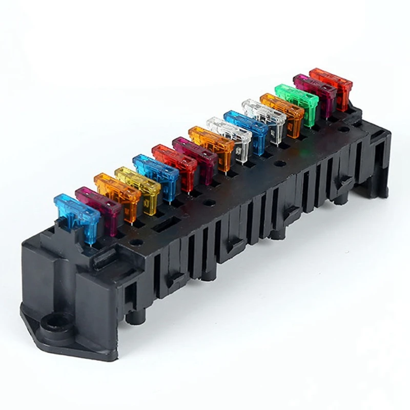 15-Way Fuses Box Automotive Multi-Circuit Assembly Control Box Car Fuses Holder with Fuses and