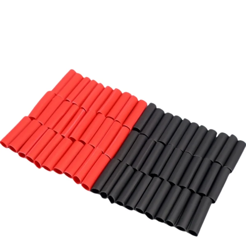 50pcs Model Aircraft Heat Shrink Tube Insulation Tube Red/Black Electrical Insulation, Repair and Wire Connection