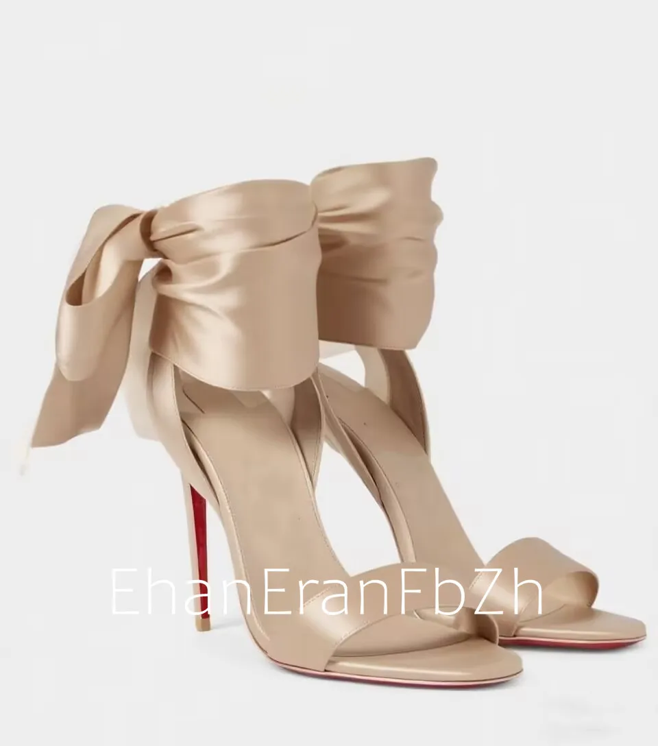 

2025Европейские и американские летние новые женские тонкие босоножки на высоком каблуке с ремешком на щиколотке, модные и сексуальные вечерние свадебные сандалии
