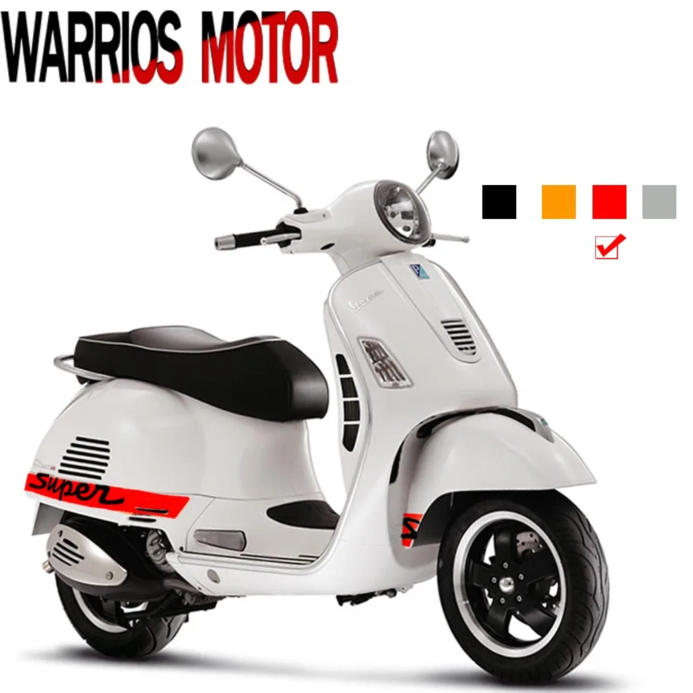 Per Vespa GTS 300 GTS300 Super Sports moto decalcomania "Super" Sticker Decoration Kit Sticker Box quattro colori disponibili