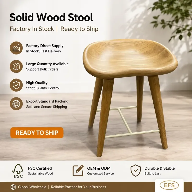 Modern White Oak Convertible Stool with Storage Space for Living Room Furniture Compact Design Home Decor Accent Seat Ready