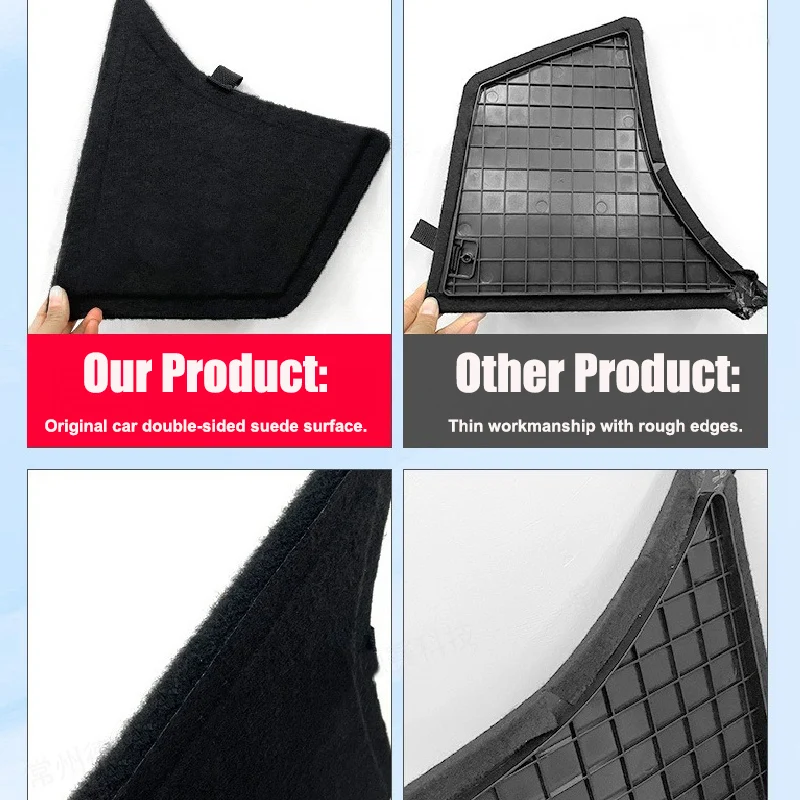 Rear Trunk Side Storage Box For Tesla Model 3 Highland 2024-2026 Left Right Bins with Cover Waterproof Mats Tail Boot Organizer