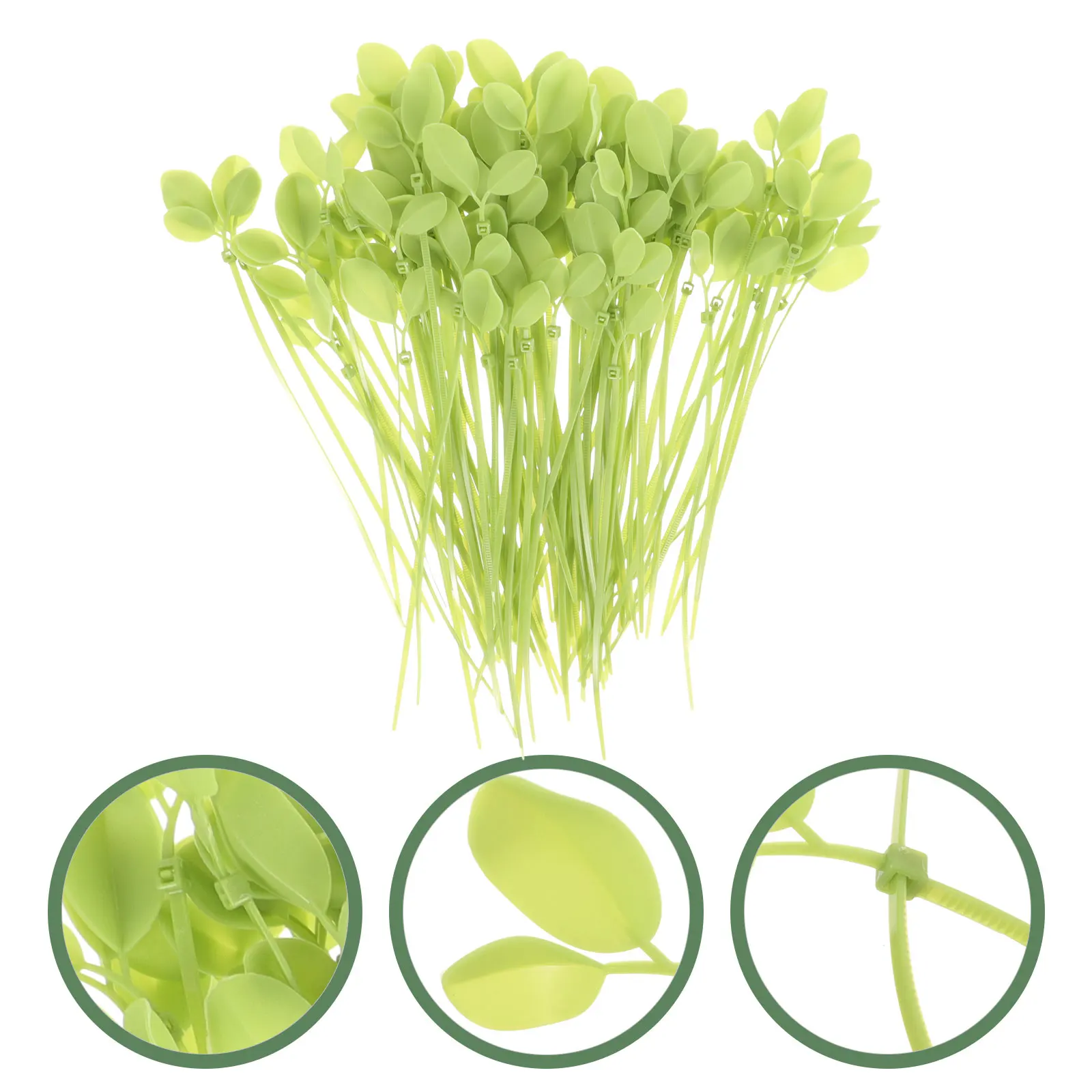 

100 pcs Leaf-Shaped Nylon Cable Ties Garden Home Office Wire Zip Cord Binders Heavy Duty Leaf Design Green Decorative Reusable