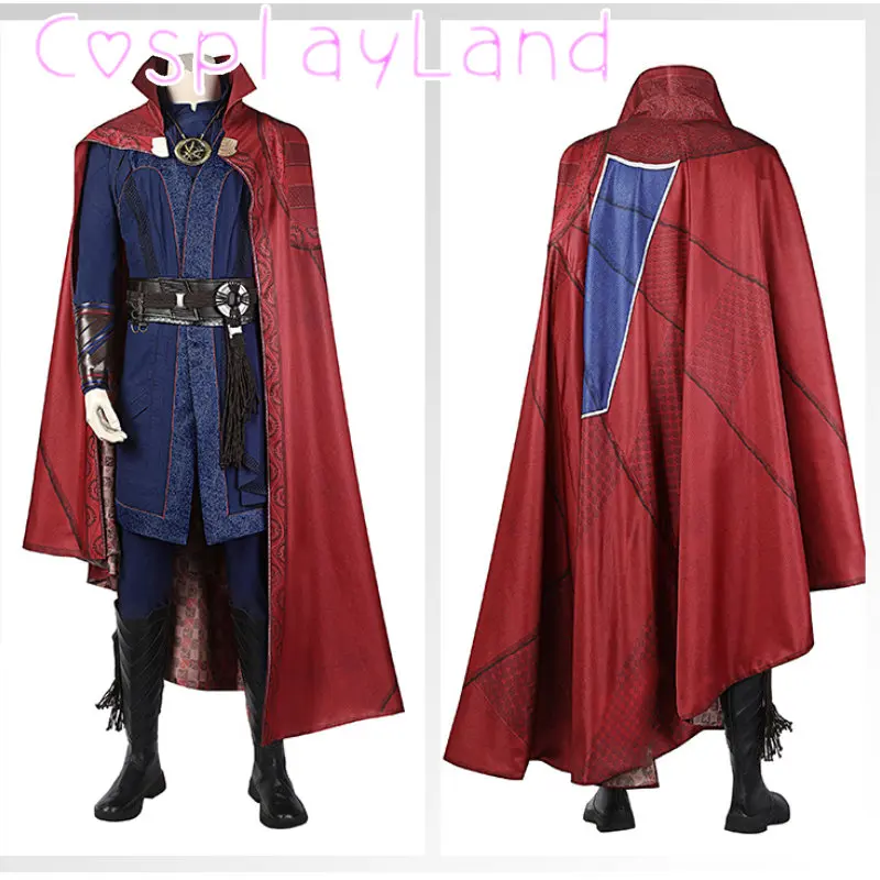 

Carnival Halloween High Quality Doctor in the Multiverse of Madness Stephen Cosplay Costume Superhero New Battle Suit with Cape