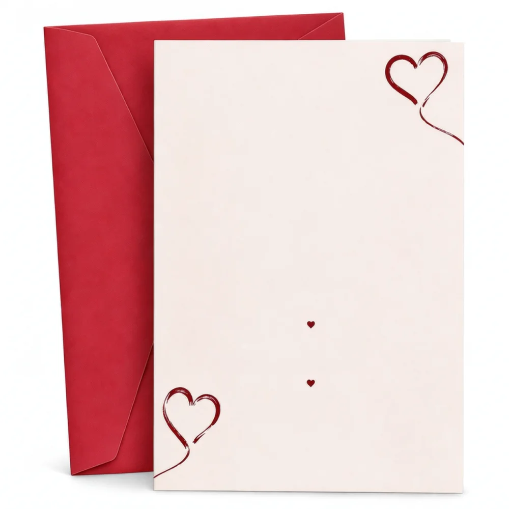 Minimalist Blessing Message Card White Cardstock For Gift Decoration Invitation Writing Stationery Office School Supply