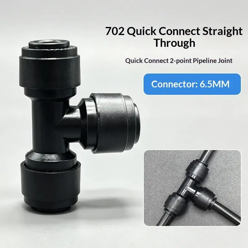 【BA】RO Water Fitting Straight Elbow Tee POM Coupling Hose PE Pipe Glass Bulkhead Connector Water Filter Parts 1/4 6.35mm